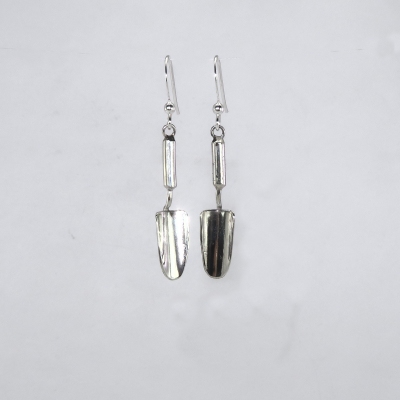 SIlver trowel earrings